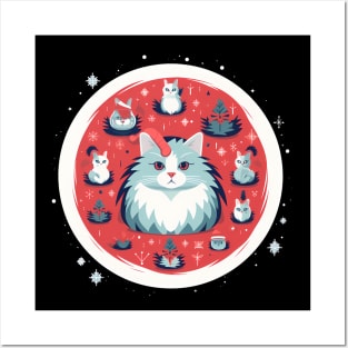 Norwegain Forest Cat  Xmas, Love Cats Posters and Art